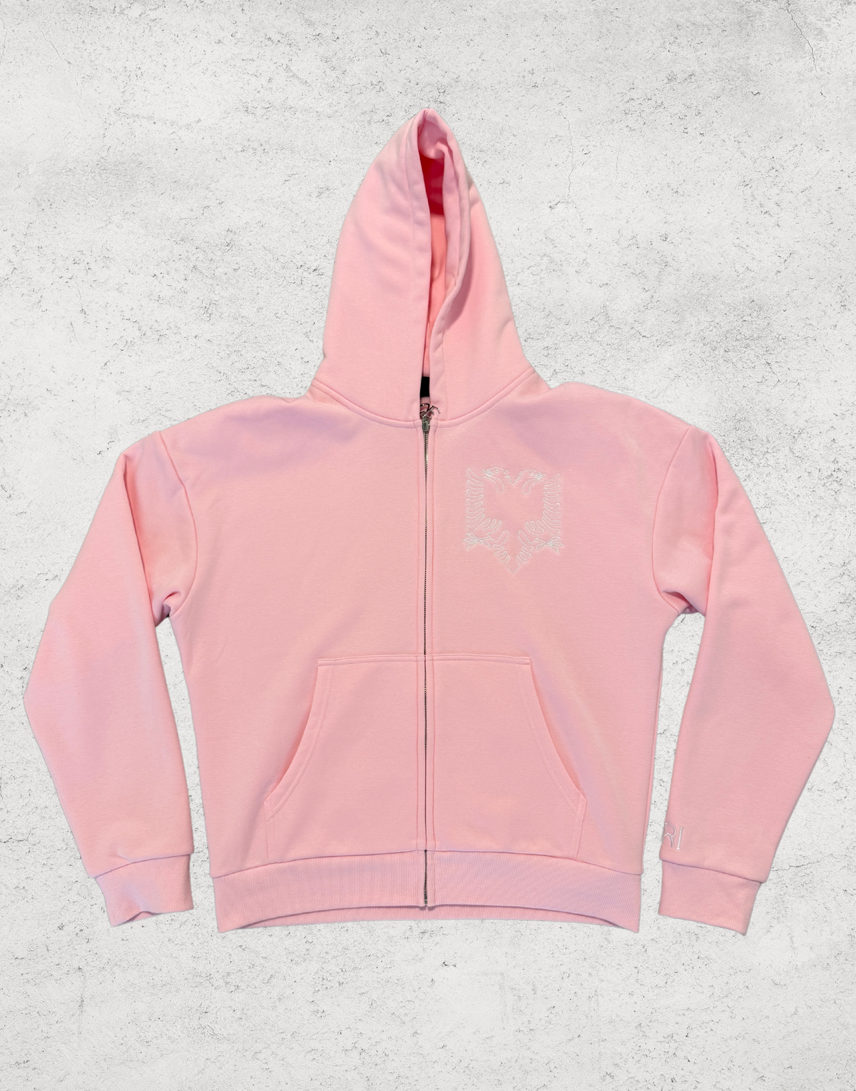 Albania Eagle Outline Hoodie in Pink