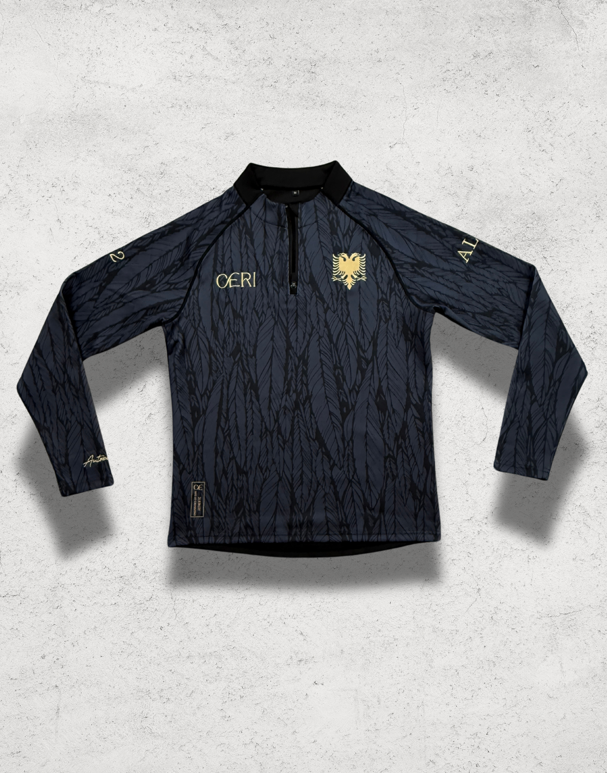 Albania ‘Golden Eagle’ Longsleeve in Black and Anthracite Grey