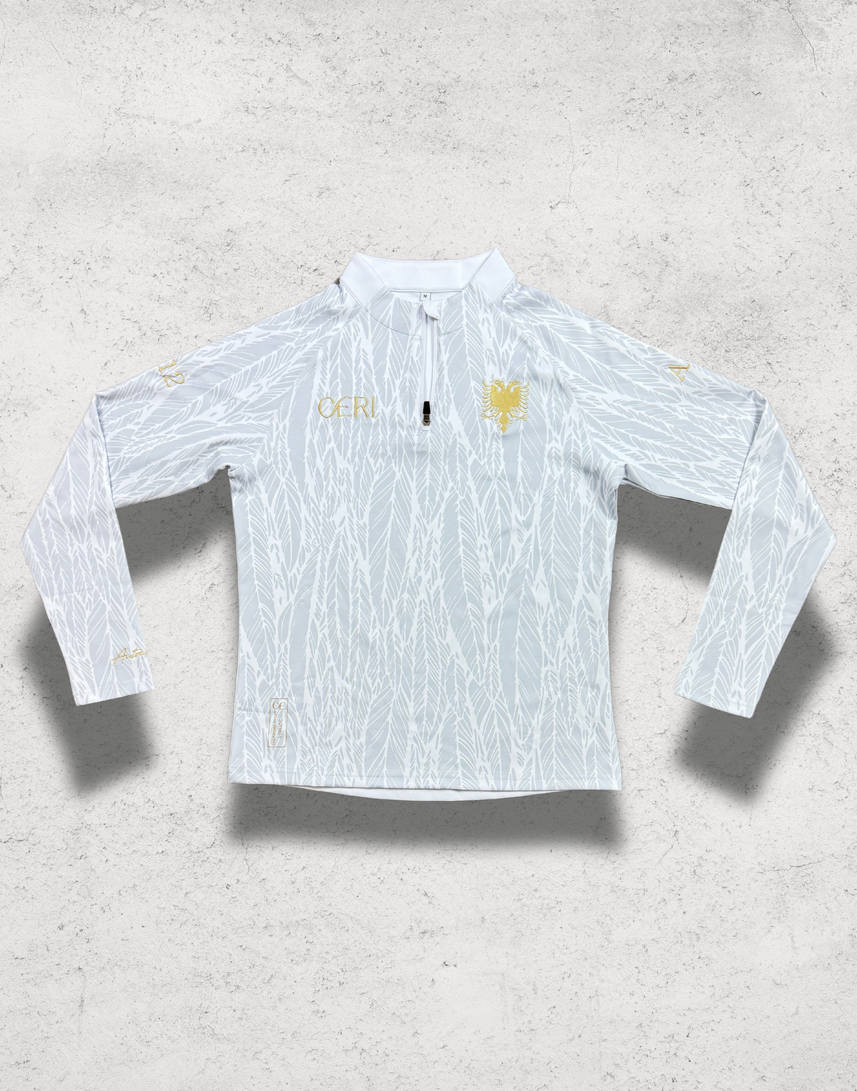 Albania ‘Golden Eagle’ Longsleeve in White and Grey