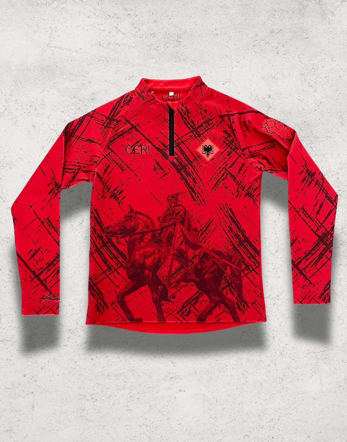 Albania Skanderbeg Long-Sleeve Top in Red