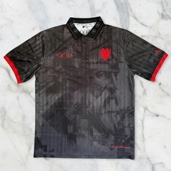 Albanian "Skanderbeg 1912" Polo in Charcoal & Red