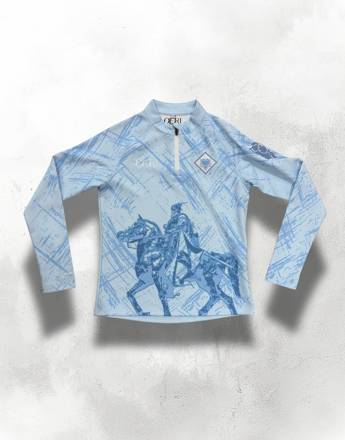 Albania Skanderbeg Long-Sleeve Top in Blue