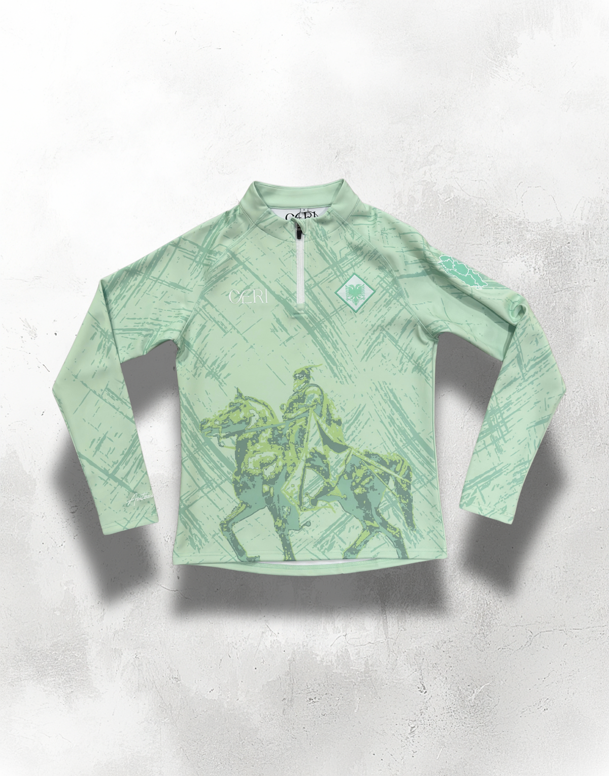 Albania Skanderbeg Long-Sleeve Top in Green